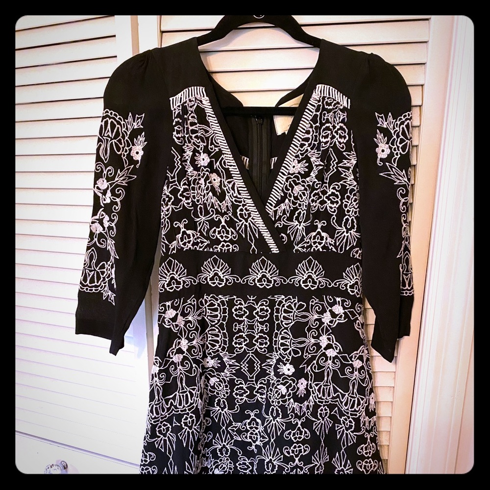Anthropologie NWT Black and white dress.